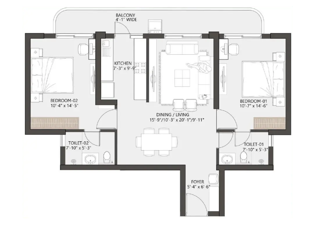 Nilansh Lucknow Floor Plan